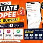 Ilustrasi cara menjadi affiliate Shopee yang sukses dengan potensi penghasilan jutaan rupiah per bulan melalui konten dan strategi digital marketing. affiliate shopee, cara menjadi affiliate shopee, shopee affiliate indonesia, bisnis online shopee, penghasilan shopee affiliate, strategi affiliate marketing, konten tiktok affiliate, youtube shorts affiliate, instagram reels marketing, komisi shopee, produk komisi xtra, affiliate marketing pemula, cara menghasilkan uang online, kerja dari rumah, passive income indonesia, tools affiliate, envidi automation, upload video multi platform, digital marketing indonesia, peluang bisnis online