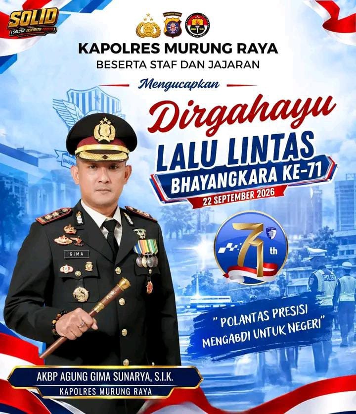 Sentuhan Humanis di Jalan Raya: Komitmen Polres Murung Raya Peringati Hari Lalu Lintas Bhayangkara ke-71