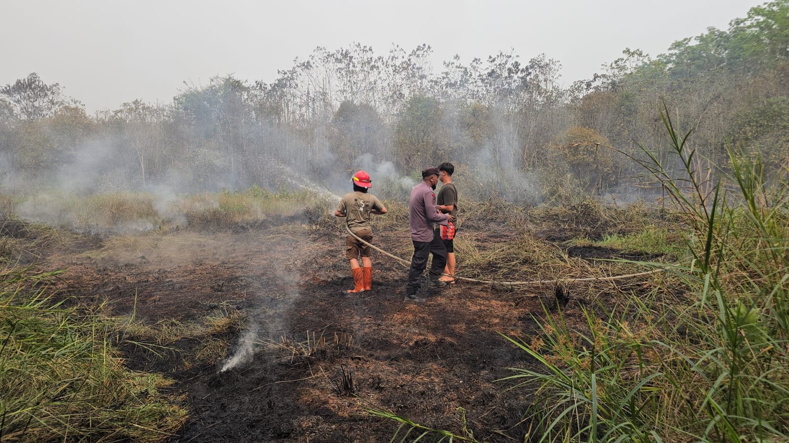 Lahan 2 Hektare di Tabalong Terbakar, Tim Gabungan Berjihad Empat Jam Tempuh Akses Sulit